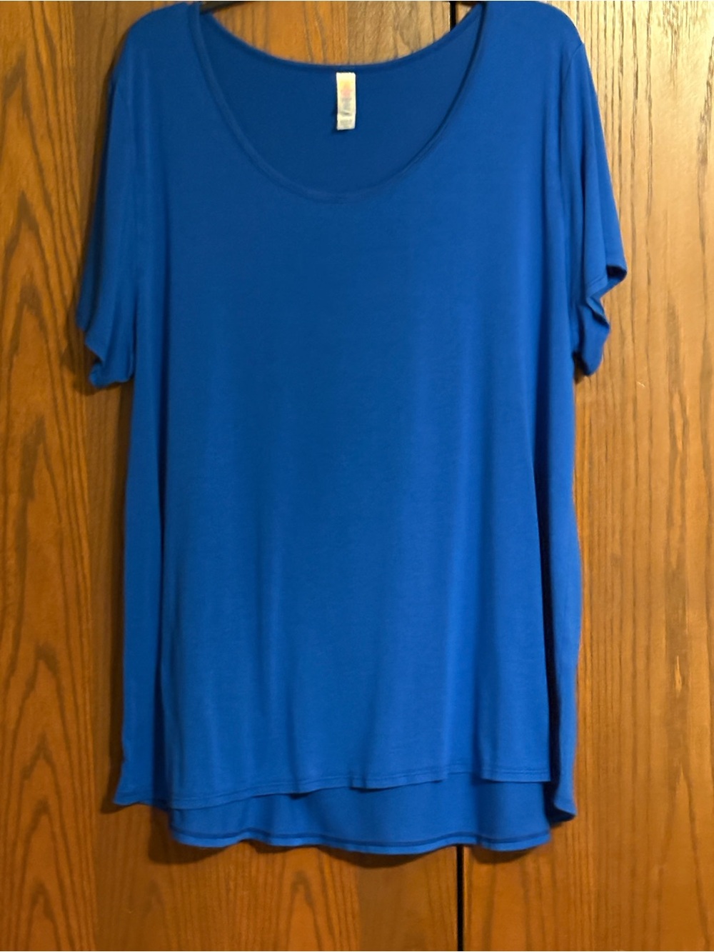 LuLaRoe Blue Scoop Neck Short Sleeve Top 3X